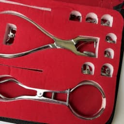 JUMTOP Dental Rubber Dam Puncher Set Rubber Dam Starter Set Kit with Frame Punch Clamps