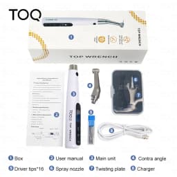Portable Dental Implant Torque Electric Wrench Torque Driver Dentistry Universal Implant Repair Tools with 16Pcs Screws
