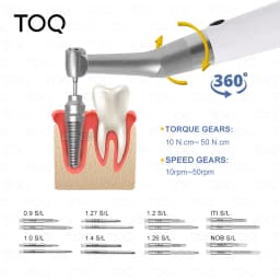 Portable Dental Implant Torque Electric Wrench Torque Driver Dentistry Universal Implant Repair Tools with 16Pcs Screws