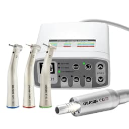 DEASIN Dental Clinical Brushless LED Electric Micromotor Work With 1:1/1:5/4:1 LED Contra Angle Dentist Low Speed Handpiece