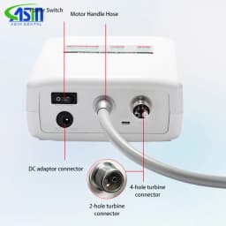 DEASIN Dental Clinical Brushless LED Electric Micromotor Work With 1:1/1:5/4:1 LED Contra Angle Dentist Low Speed Handpiece