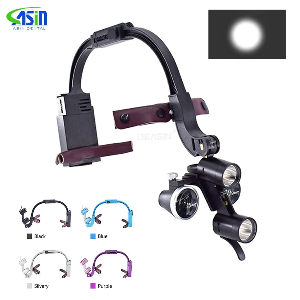2.5X 3.5X Dental LED Head Light Lamp For Magnification Binocular Loupes 5W Light Dentisit Surgical Headlight Lab Equipment