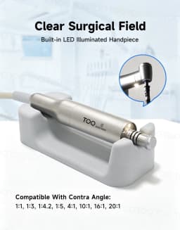 TOQ Dental Brushless Mini LED Portable Professional Implant Motor For 20:1/4:1/1:4:2 Angle Handpiece Bone Surgery Electric
