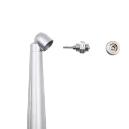 Dental High Speed LED Handpiece 45 Degree E-generator Integrated Push Button Small Head Single Water Spray 2/4 Holes