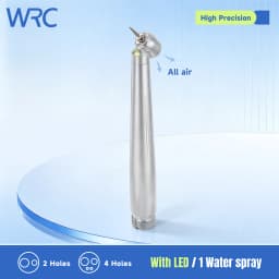 Dental High Speed LED Handpiece 45 Degree E-generator Integrated Push Button Small Head Single Water Spray 2/4 Holes