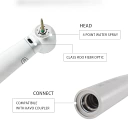 Dental torque mini 45 degree Dental High Speed Fiber Optic LED Turbine Handpiece For KAVO Coupler 6 Holes Dental Material Tools