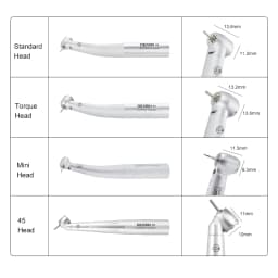 Dental torque mini 45 degree Dental High Speed Fiber Optic LED Turbine Handpiece For KAVO Coupler 6 Holes Dental Material Tools
