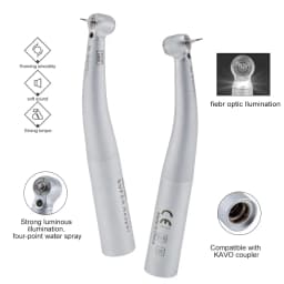 DEASIN Dental Children High Speed Handpiece Mini Head 9000L Fiber Optic LED 4 Spray Short Shank Burs for Kids