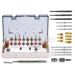 Dental Universal Implant Removal Kit Stainless Steel Screws Golden/Plastic Box Broken Screws Extract