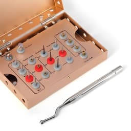 Dental Universal Implant Removal Kit Stainless Steel Screws Golden/Plastic Box Broken Screws Extract