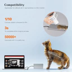 JUMTOP Dental RVG Sensor Animal Dog Cat Digital X Ray Imaging System Veterinary Equipment