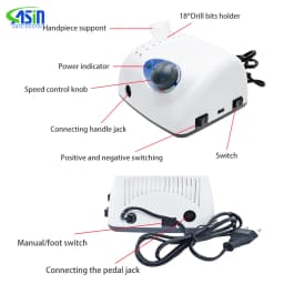 65W Strong 210 Nail Drills Manicure Pedicure Machine Electric Strong Nail File Polishing 35000RPM Nails Art Grinding Device