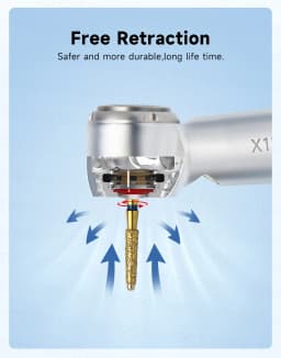 LED High Speed Dental Handpiece Anti Suction Design 4 Hole Water Spray Ceramic Bearing Pneumatic Turbine Dental Instrument