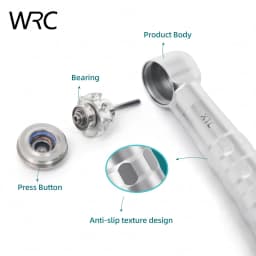 LED High Speed Dental Handpiece Anti Suction Design 4 Hole Water Spray Ceramic Bearing Pneumatic Turbine Dental Instrument