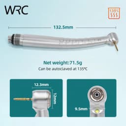 LED High Speed Dental Handpiece Anti Suction Design 4 Hole Water Spray Ceramic Bearing Pneumatic Turbine Dental Instrument