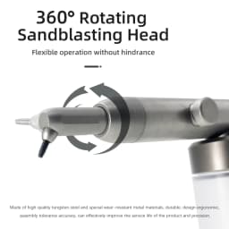 JUMTOP Dental Aluminum Oxide Micro Blaster Unit 360 Degree Rotating Air Abrasion Polisher
