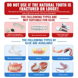 20ml Denture & Retainer Repair Glue, Quick Dry Dental Adhesive for Invisible Braces & Hawley Retainers, Temporary Fix Accessory