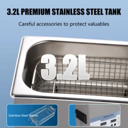 3.2L Commercial Ultrasonic Cleaner with Timer & Heater Jewelry Digital Sonic Cleaner Dental & Lab Equipment