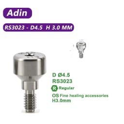 10Pcs/lot Titanium Healing Abutment for Adin RS Series | Adin Compatible Dental Implant Healing Accessories
