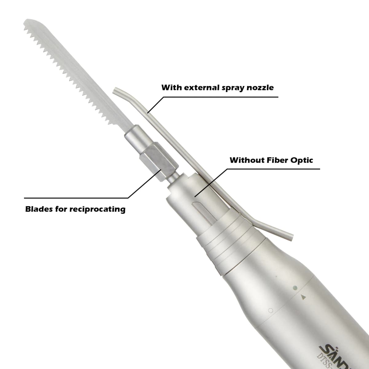 SANDENT Dental Micro Saw Surgical Handpiece 3.2:1 Reciprocating Bone Cutting Fit NSK Up & Down Reciprocation Osteotomy