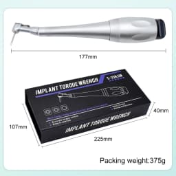 Dental Implant Universal Torque Wrench Handpiece, 5-35N.cm, with 16Pcs Drivers, Latch Head, Dental Implant Repair Tool