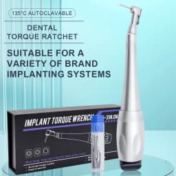 Dental Implant Universal Torque Wrench Handpiece, 5-35N.cm, with 16Pcs Drivers, Latch Head, Dental Implant Repair Tool