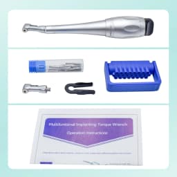 Dental Implant Universal Torque Wrench Handpiece, 5-35N.cm, with 16Pcs Drivers, Latch Head, Dental Implant Repair Tool
