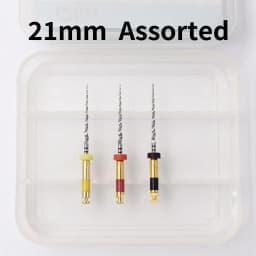 Glin Dental Root Canal Rotary Files 3Pcs/Box Safety Tip Niti Endo Files 21/25mm Dentistry Instrument W-One Endodontics Files