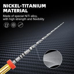 Glin Dental Root Canal Rotary Files 3Pcs/Box Safety Tip Niti Endo Files 21/25mm Dentistry Instrument W-One Endodontics Files