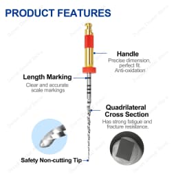 Glin Dental Root Canal Rotary Files 3Pcs/Box Safety Tip Niti Endo Files 21/25mm Dentistry Instrument W-One Endodontics Files