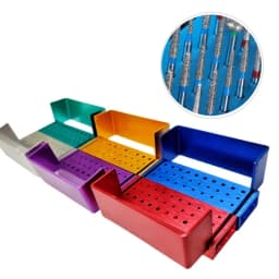JUMTOP Dental Burs Drill Disinfection Block 30 Holes Autoclavable Aluminium FG Bur Sterilization Holder