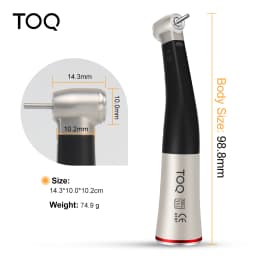 1:5 Increasing Low Speed Handpiece Increasing Red Ring Contra Angle Internal Water Spray With Optic Fiber For E-type Motor