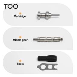 1:5 Increasing Low Speed Handpiece Increasing Red Ring Contra Angle Internal Water Spray With Optic Fiber For E-type Motor