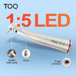 Dental 1:5 Red Ring Contra Angle Internal Water Spray Low Speed Handpiece Increasing With Optic Fiber For E-type Motor