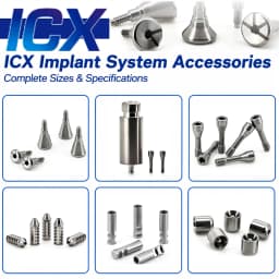 For ICX Implant System Dental Healing Abutment Healing Cap Cover Screw Lab Analog Digital Analog Multi Unit Straight Abutment