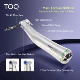 20:1 Ti Max LED Fiber Optic Dental Implant Contra Angle Handpiece Low Speed Air Turbine Handpiece for Implant Surgery