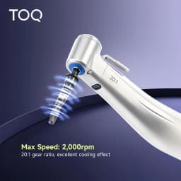 20:1 Ti Max LED Fiber Optic Dental Implant Contra Angle Handpiece Low Speed Air Turbine Handpiece for Implant Surgery