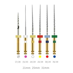 SOCO 6Pcs/Box Dental Nickel Titanium Heat Activation Root Canal File Endodontic Rotary Files Dentistry Materials