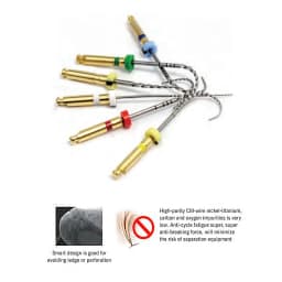 SOCO 6Pcs/Box Dental Nickel Titanium Heat Activation Root Canal File Endodontic Rotary Files Dentistry Materials