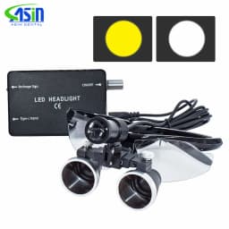 Dentistry Binocular Magnifier 2.5X 3.5X Ultra-lightweight Optical Loupes 320-420mm Magnifying Glass With Wireless 5W Headlamp