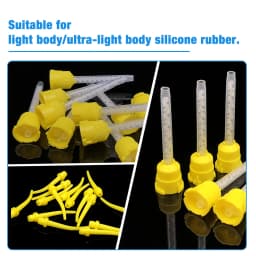 50/100PCS Dental Mixing Tips 1:1 Dental Silicone Tips Printing Gun Mixing Tips Dental Materials Dental Supplies Mixing Tube