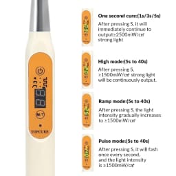 TOPCURE Dental LED Curing Light 2500mW 1 Second Fast Curing Lamp 360 Swivel Head Orthodontic Resin Composite Dentist Clinic Tool