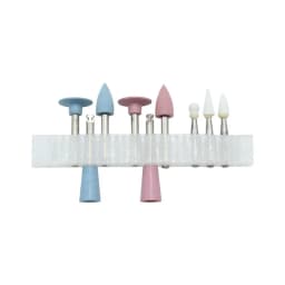 JUMTOP 9Pcs Dental Composite Polish Kit Silicone Grinding Heads Teeth Polisher Polishing Burs for Low Speed Handpiece