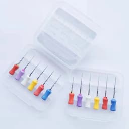 6Pcs Super Rotary Files 21/25mm Bendable NiTi Hand Use Root Canal Files for Shaping Finishing