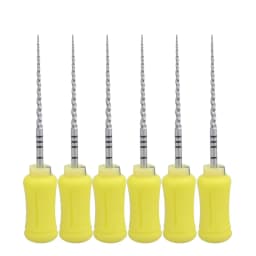 6Pcs Super Rotary Files 21/25mm Bendable NiTi Hand Use Root Canal Files for Shaping Finishing