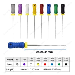 Glin 10 boxes Endodontic Root Canal K Files (Hand Use) Dental K-File Endodontic Instruments Dentist Tools