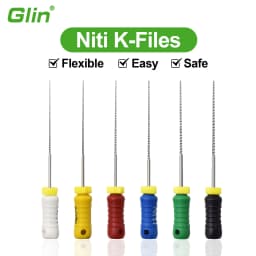 Glin 10 boxes Endodontic Root Canal K Files (Hand Use) Dental K-File Endodontic Instruments Dentist Tools