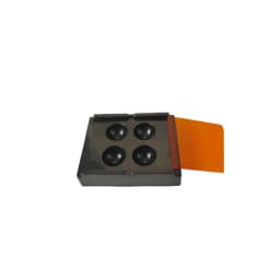 JUMTOP Dental Resin Shade Light Storage Box Dental Palette with Cover 4 Holes Veneer Box Mix Hood Case Shading Organizer Tool
