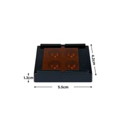 JUMTOP Dental Resin Shade Light Storage Box Dental Palette with Cover 4 Holes Veneer Box Mix Hood Case Shading Organizer Tool