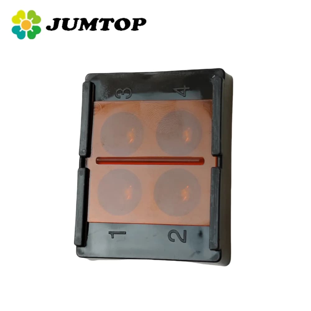 JUMTOP Dental Resin Shade Light Storage Box Dental Palette with Cover 4 Holes Veneer Box Mix Hood Case Shading Organizer Tool